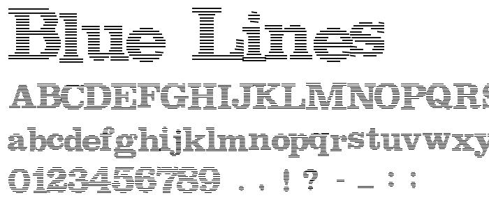 Blue lines font